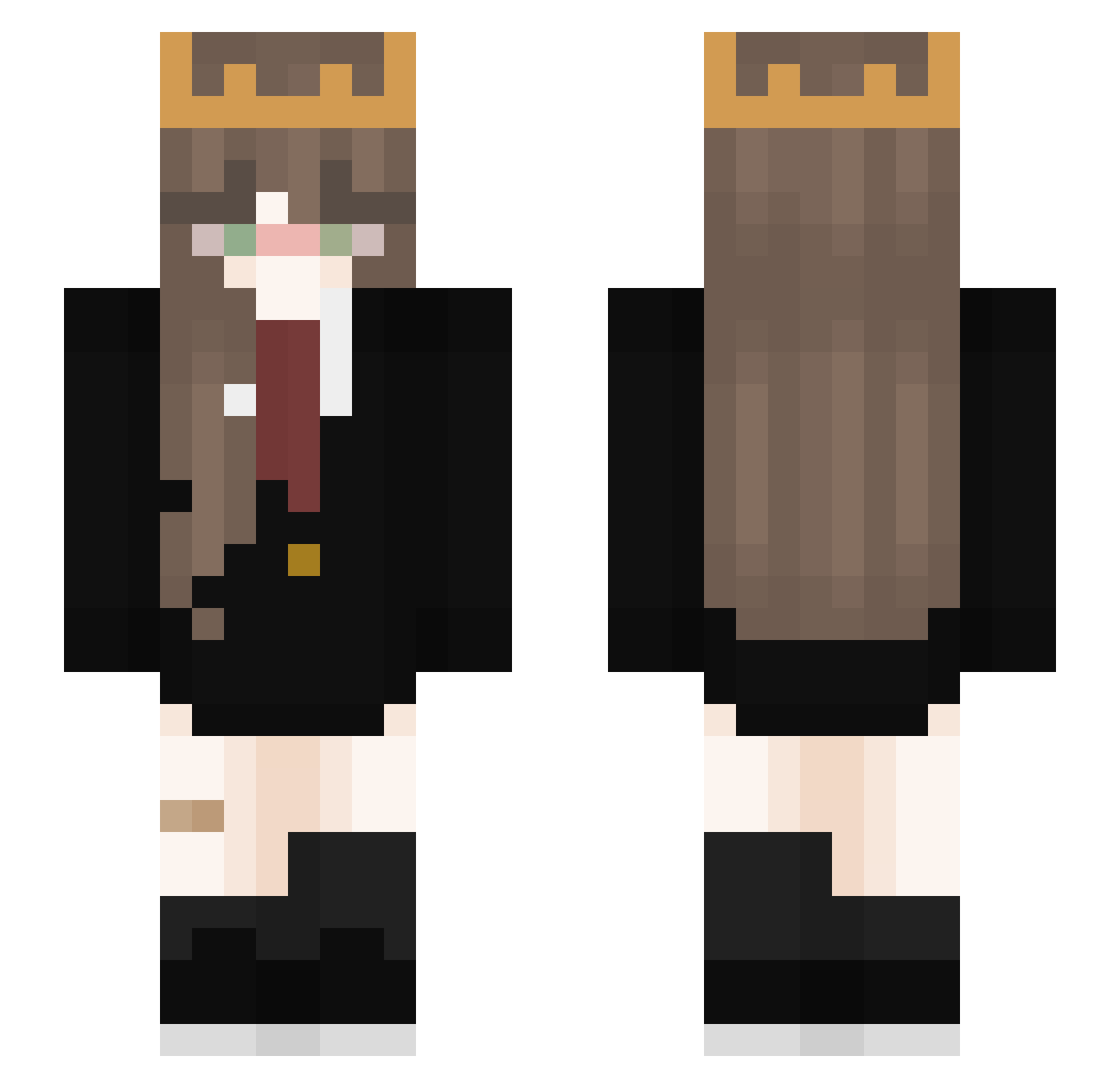 IGoldenI Minecraft skin, front and back view