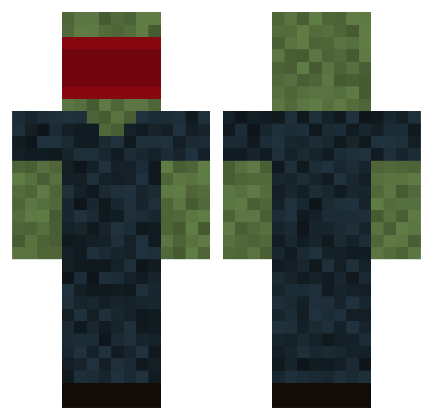 GreaseBall22 Minecraft skin, front and back view