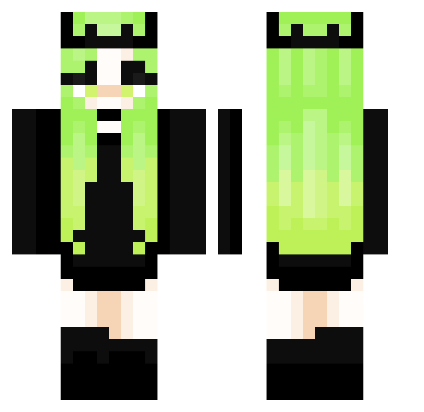 Suihoua Minecraft skin, front and back view