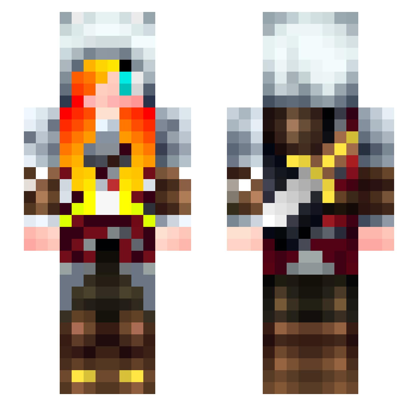 23slala Minecraft skin, front and back view