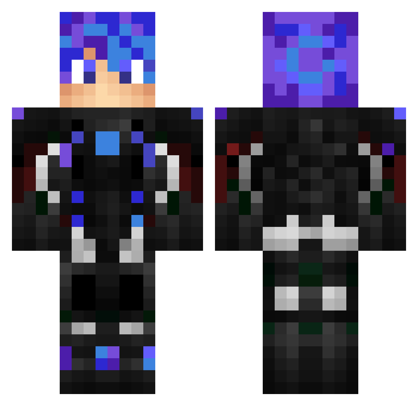 alessiox91 Minecraft skin, front and back view