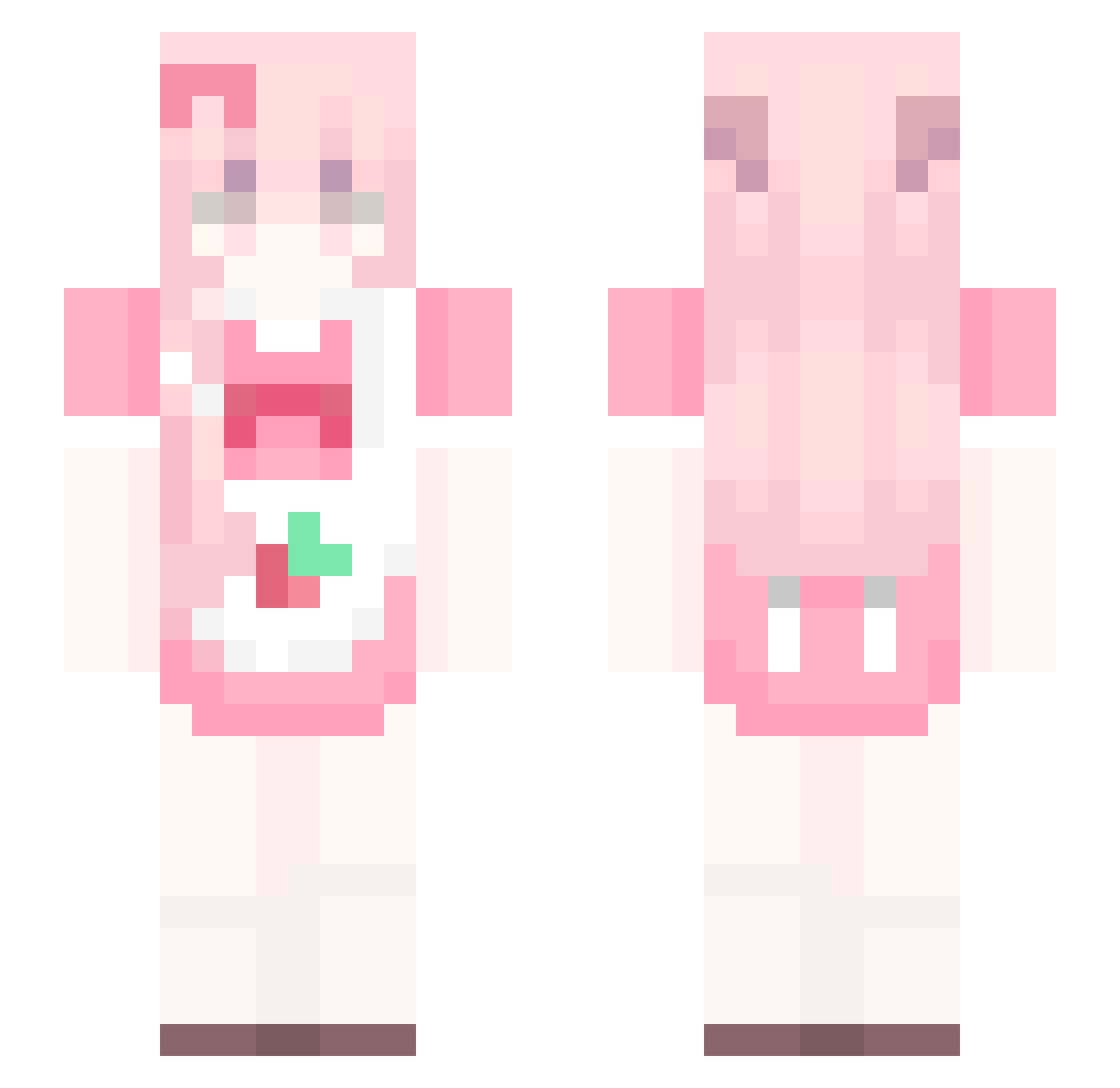 Majo2807 Minecraft skin, front and back view
