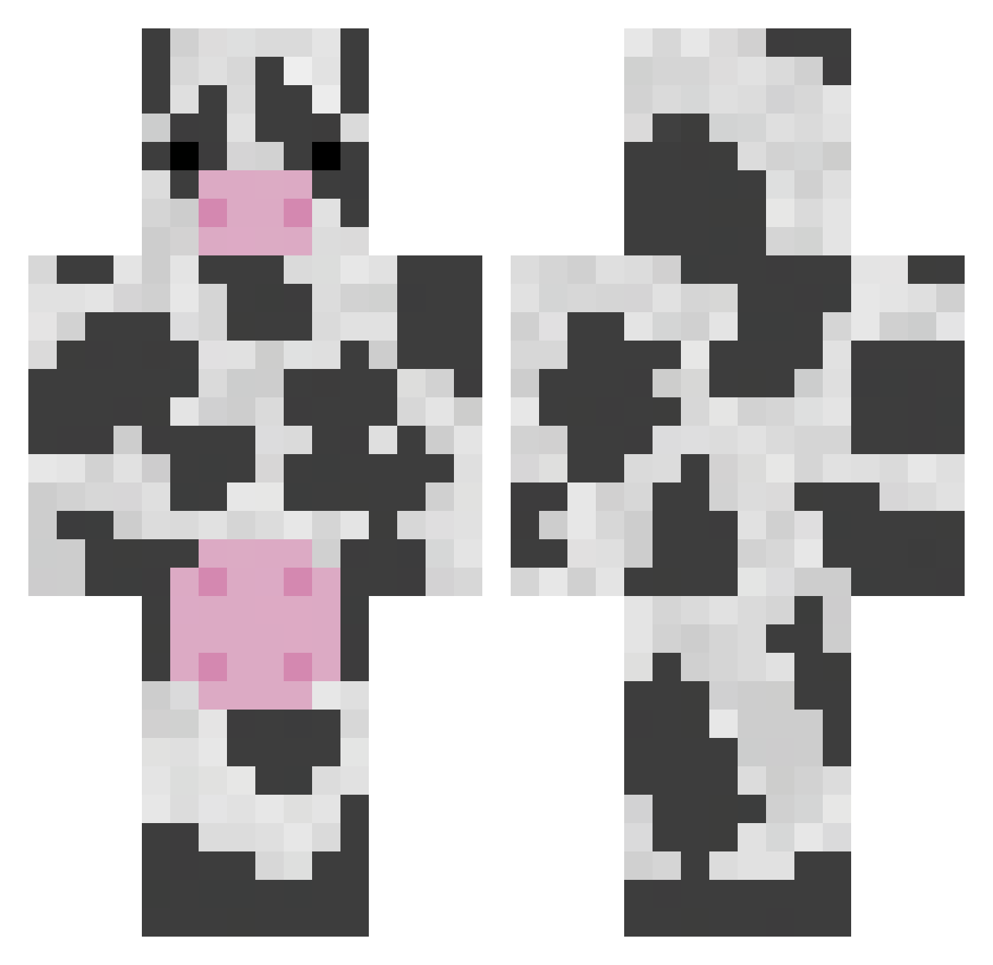 ConeTraktor Minecraft skin, front and back view