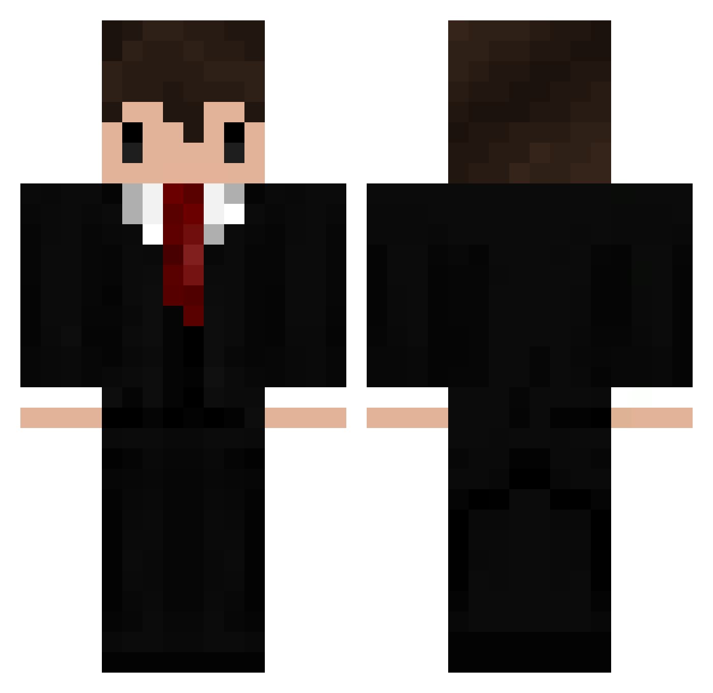 AlexJoschua Minecraft skin, front and back view