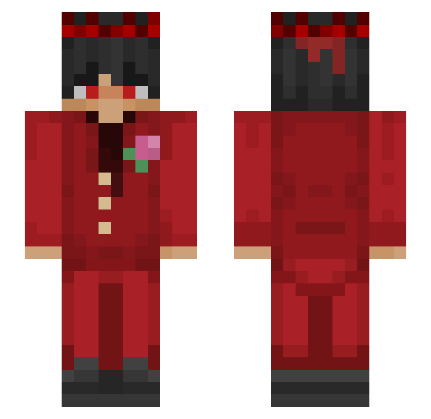 Coolkid2042 Minecraft skin, front and back view