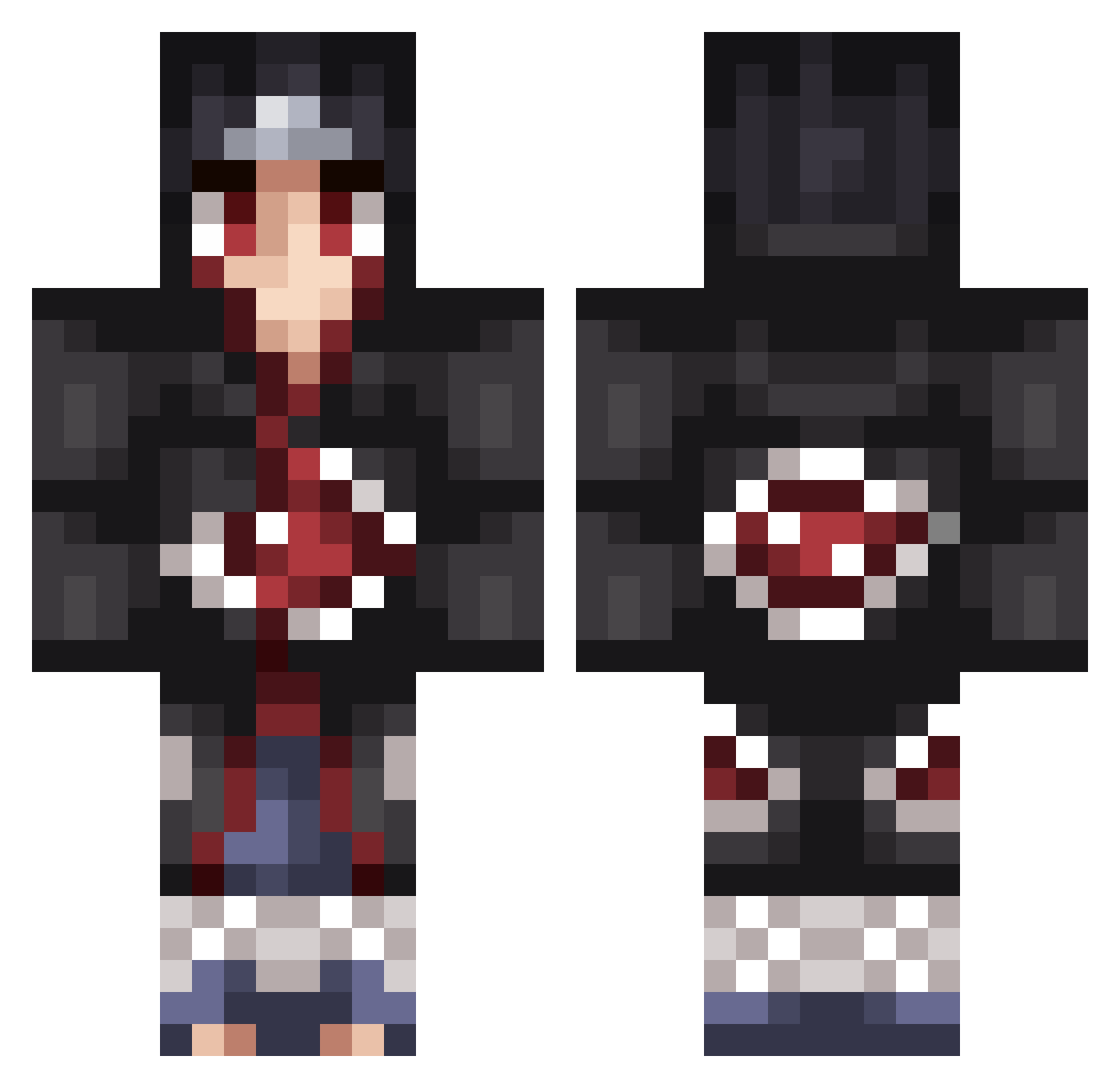 DARKU63 Minecraft skin, front and back view
