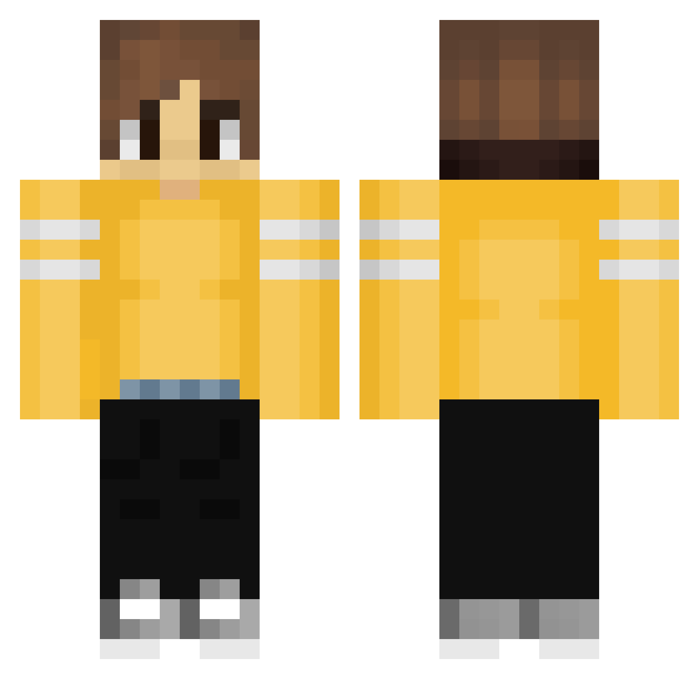 Pombeeranian Minecraft skin, front and back view