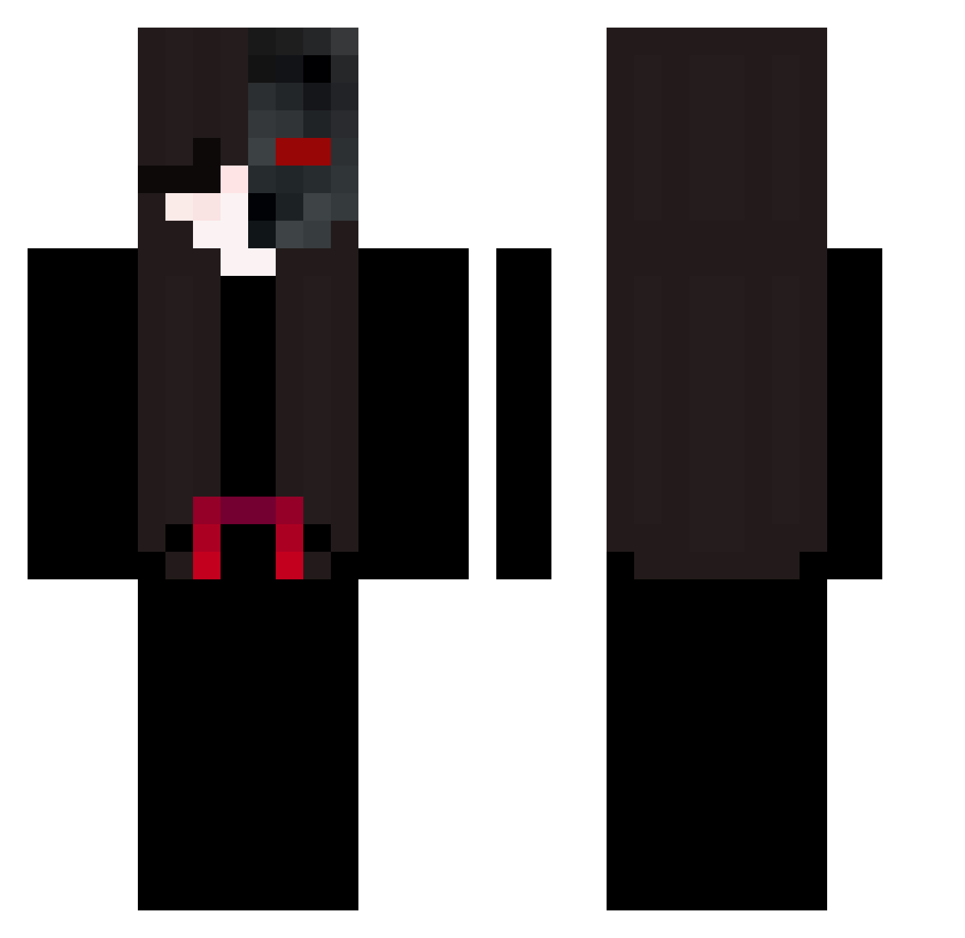 zKiller7DELAS Minecraft skin, front and back view