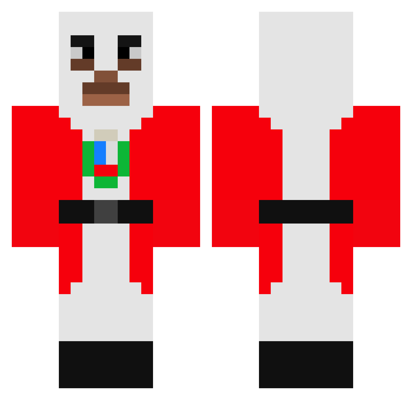 Fideos_ Minecraft skin, front and back view