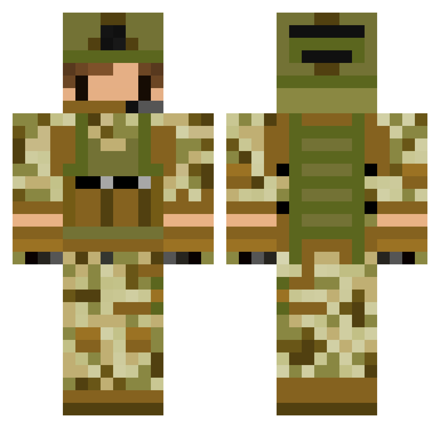 Drv_Maegge Minecraft skin, front and back view