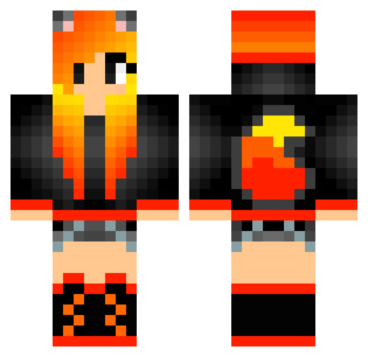 Editha Minecraft skin, front and back view