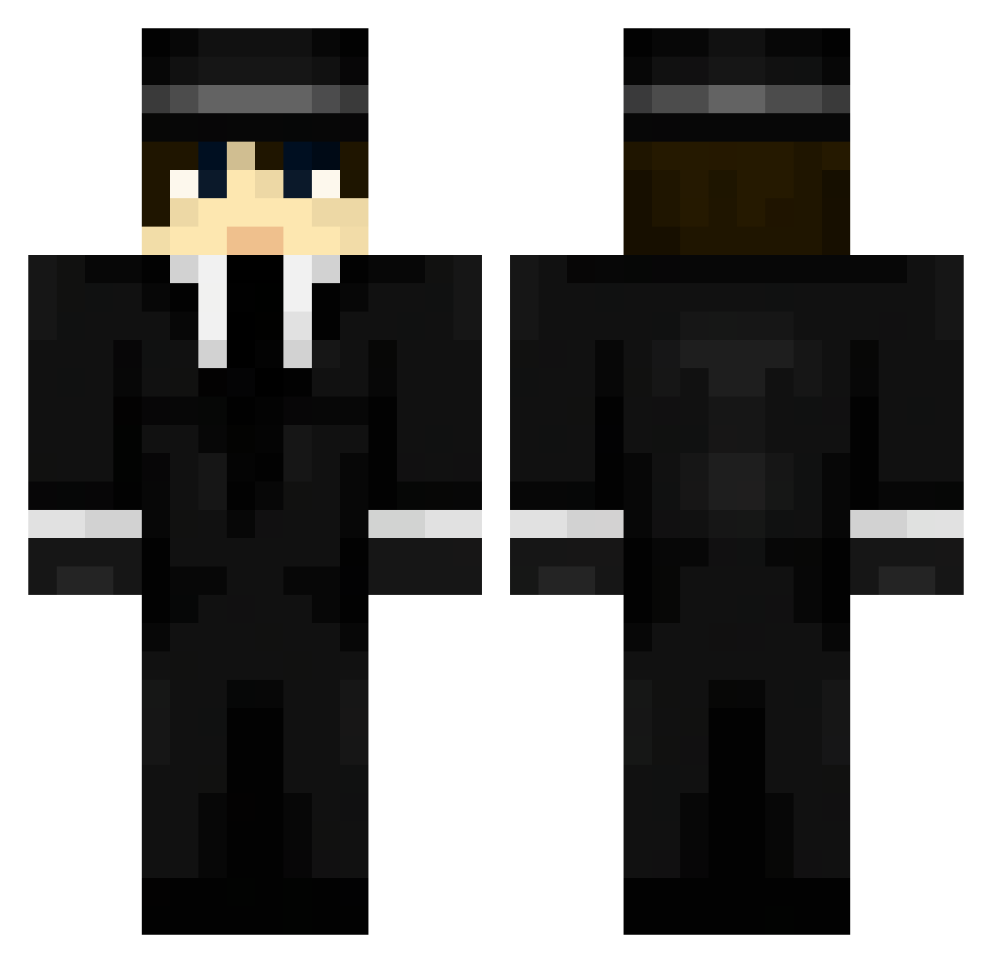 Victor3n Minecraft skin, front and back view