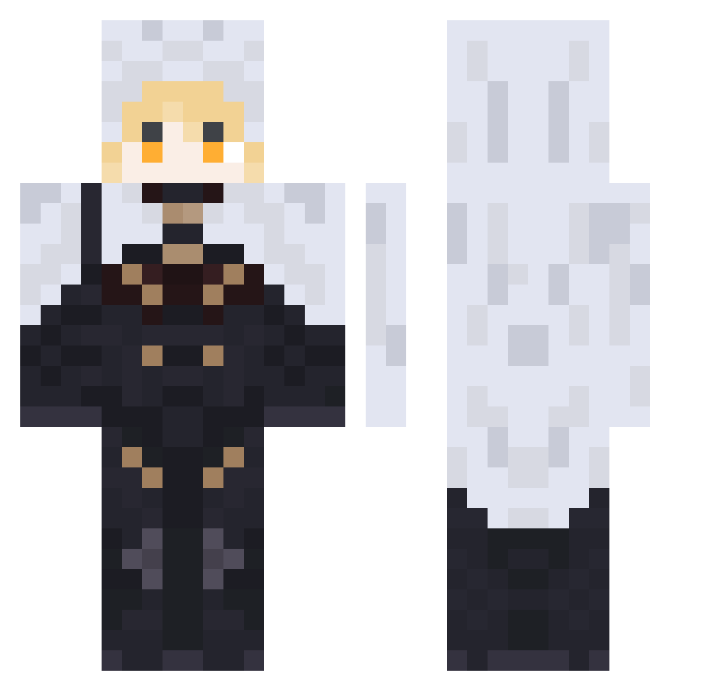julju08 Minecraft skin, front and back view