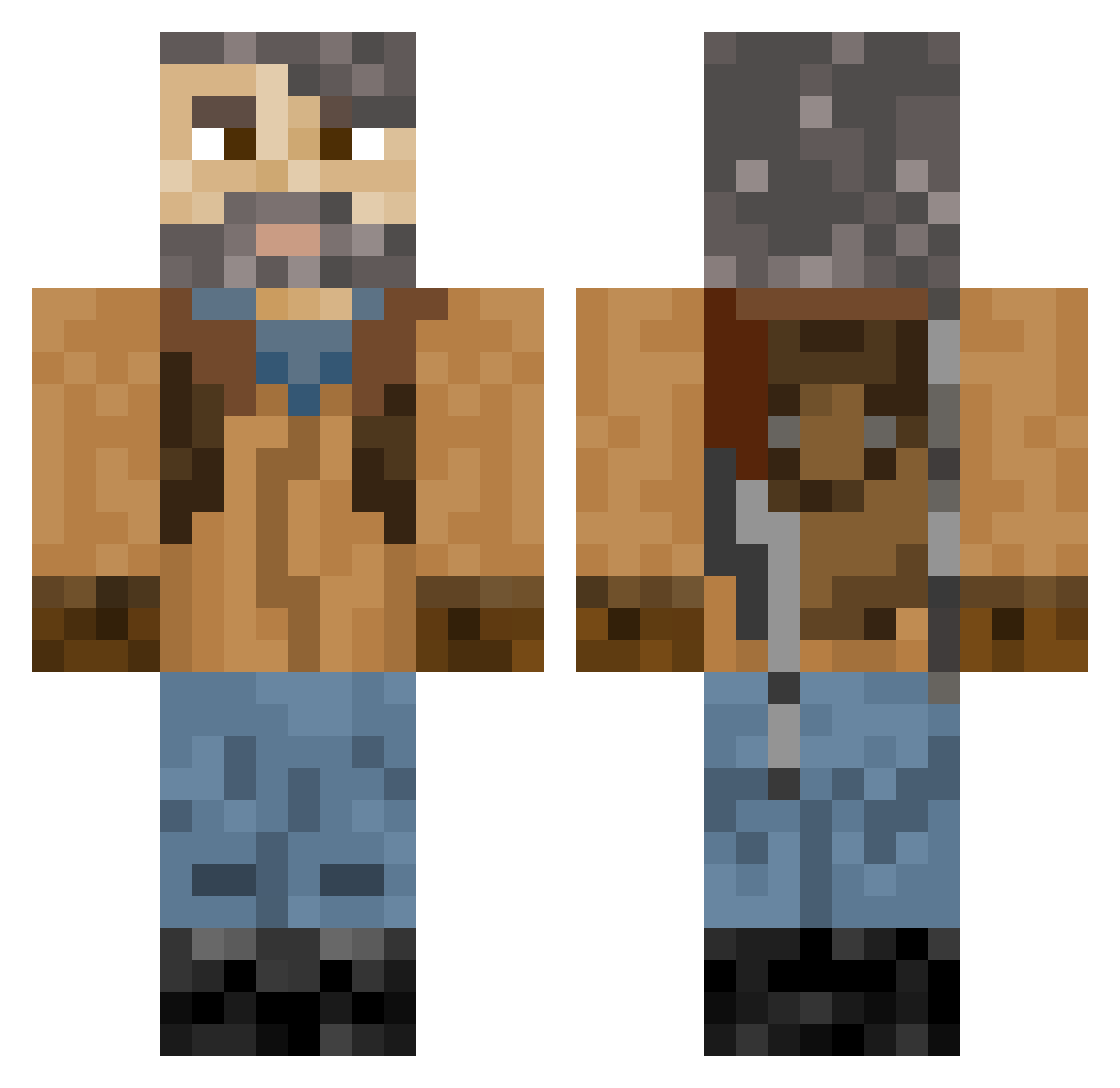 wUsspOPpinjIMmy Minecraft skin, front and back view