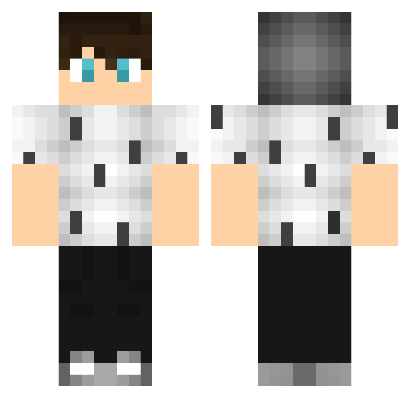 Rearrangement Minecraft skin, front and back view