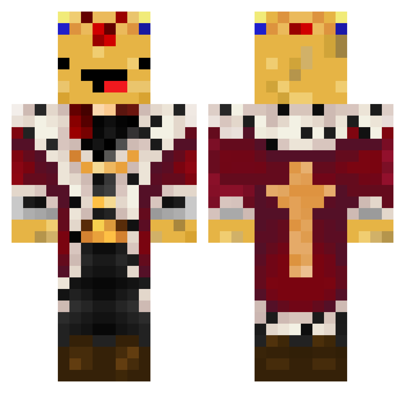 BeanTree007 Minecraft skin, front and back view