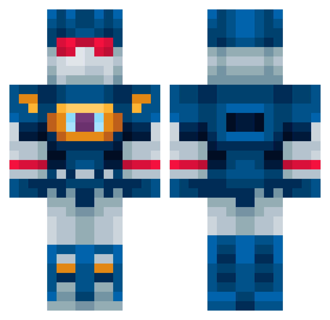 CrisCh33z Minecraft skin, front and back view