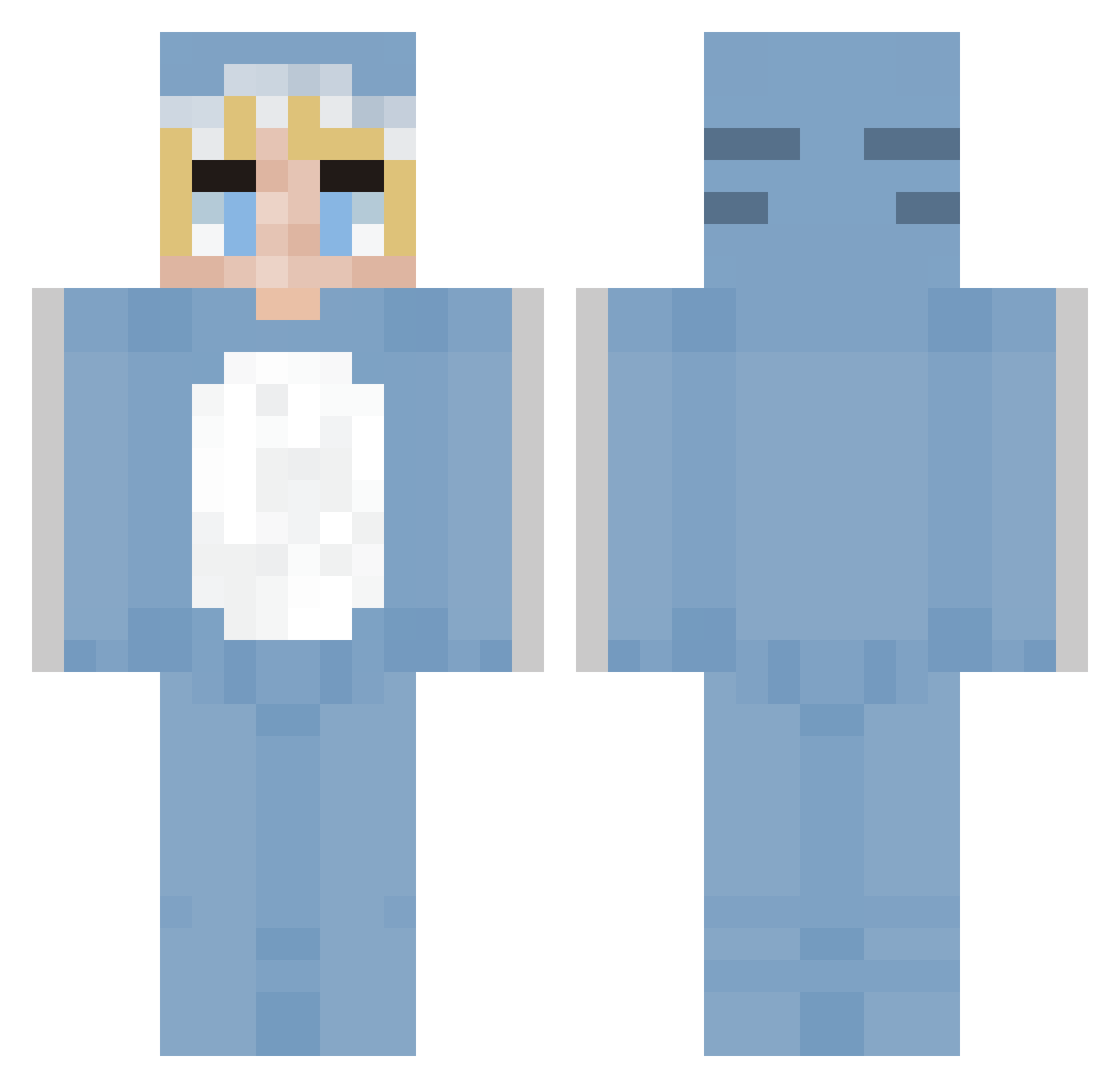 KrazyKitsune378 Minecraft skin, front and back view
