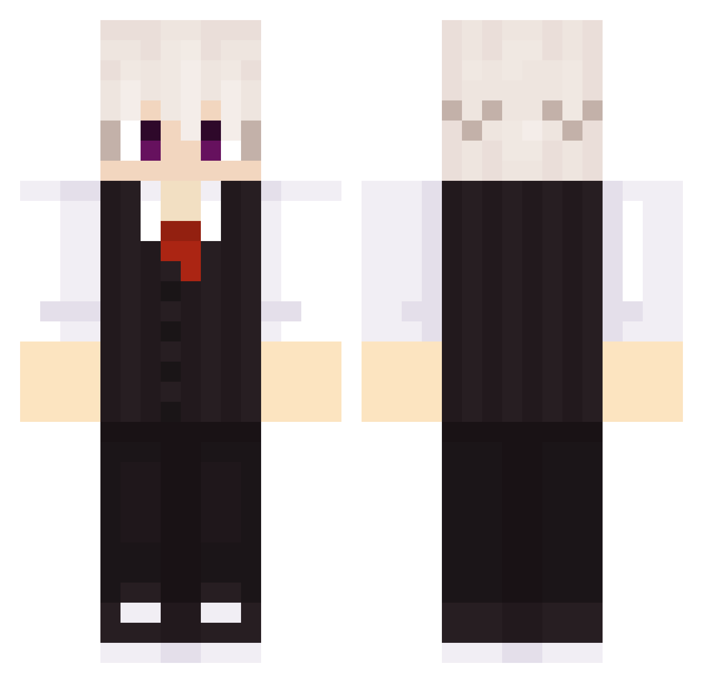 Swaggalishus Minecraft skin, front and back view