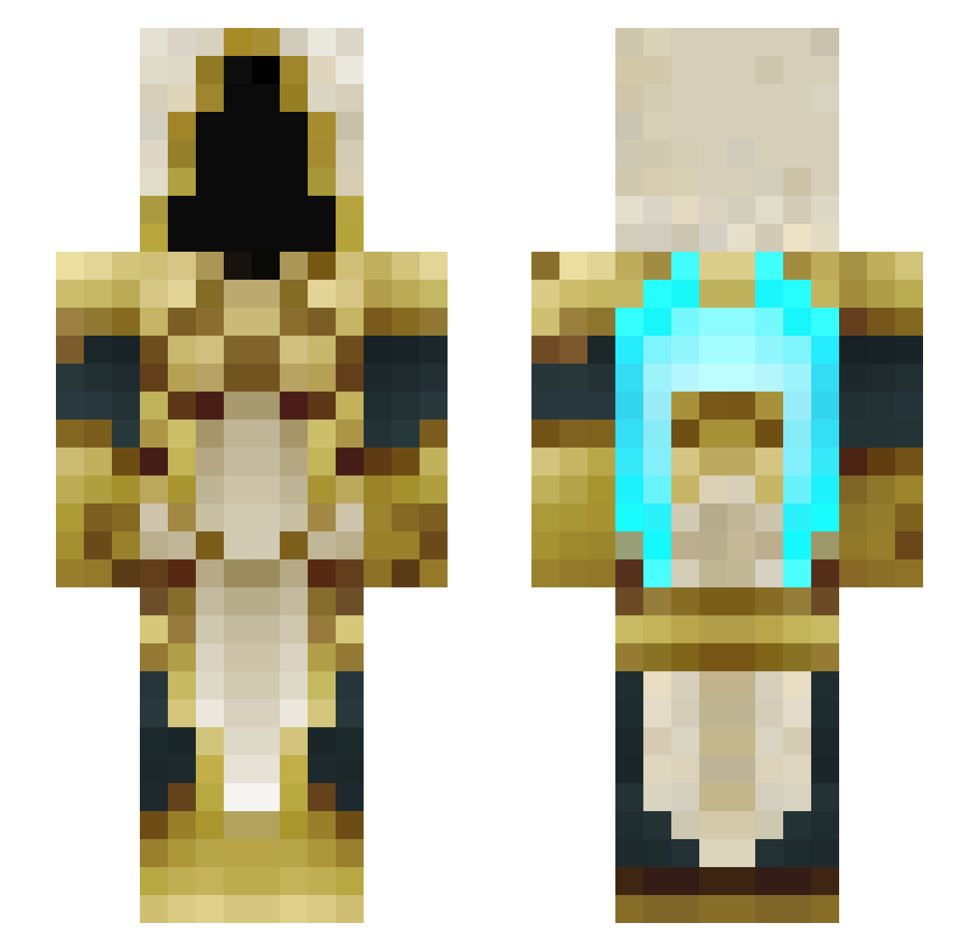Csyes Minecraft skin, front and back view