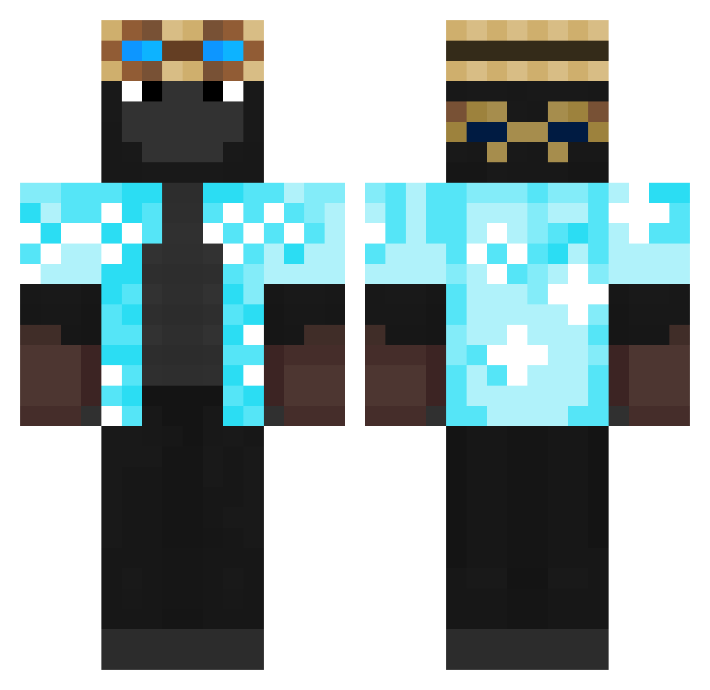 QweryLery Minecraft skin, front and back view