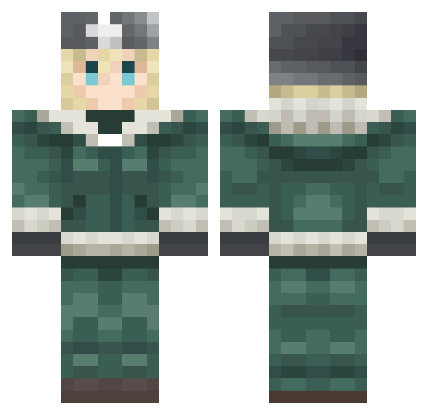 kerupine Minecraft skin, front and back view