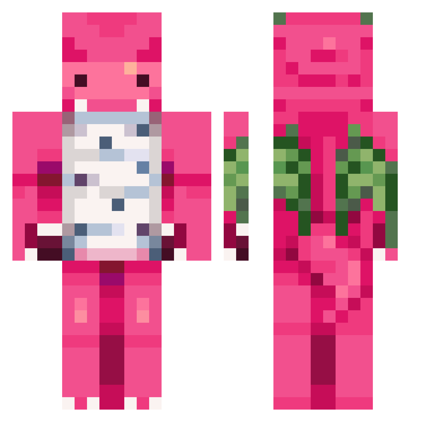 Deathstar585 Minecraft skin, front and back view