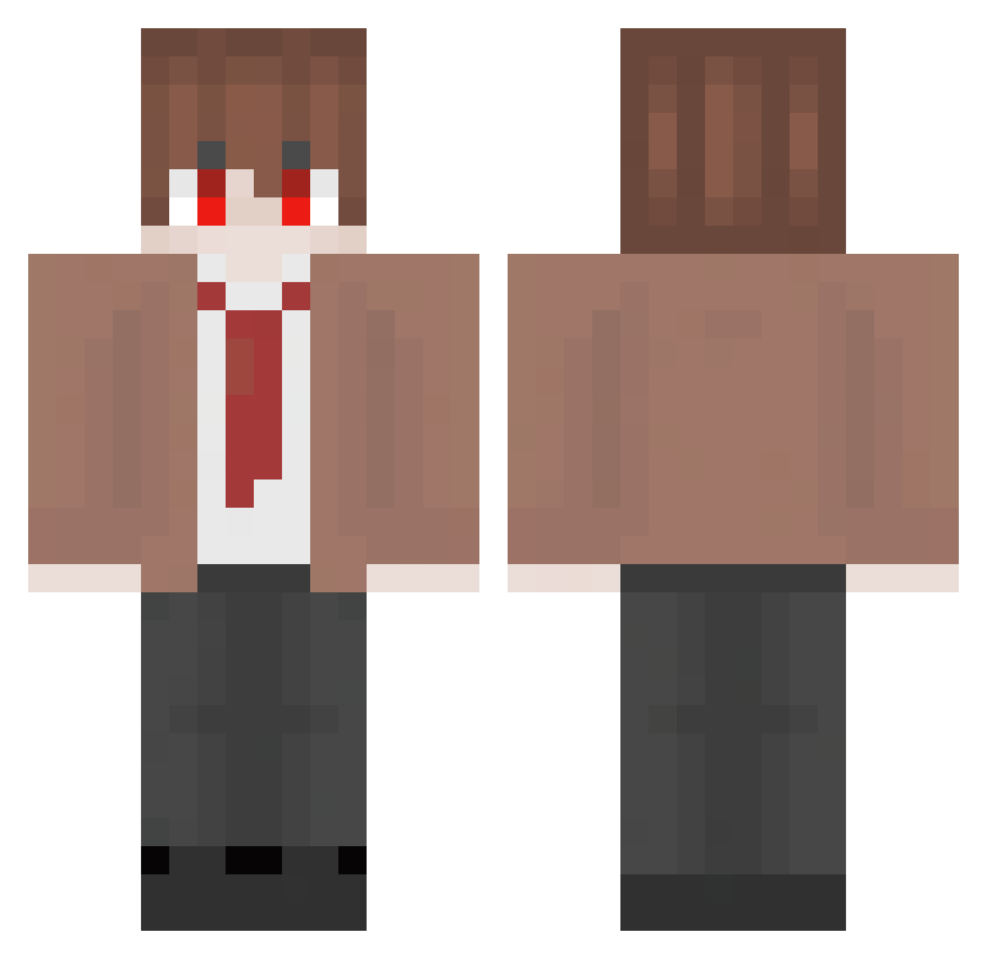 shangchii Minecraft skin, front and back view