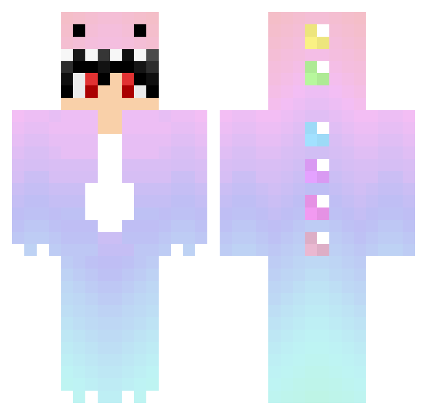 KaPaoMuKorb Minecraft skin, front and back view