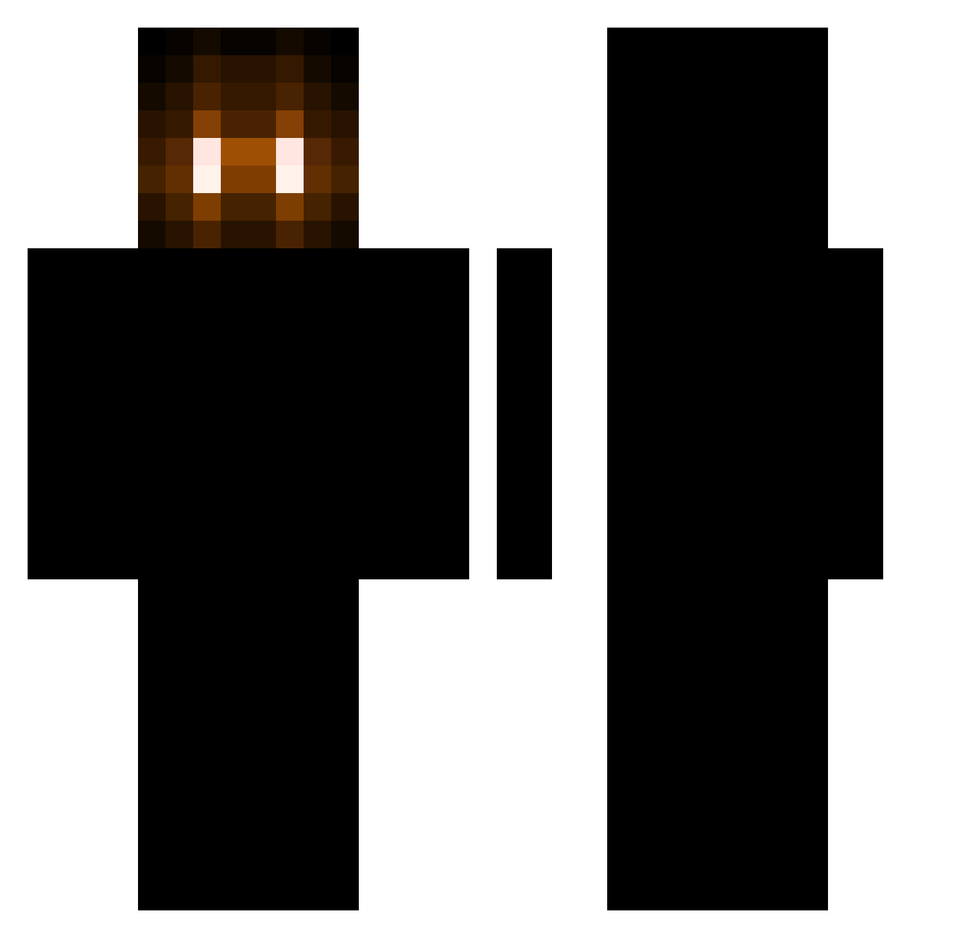 Rivendall Minecraft skin, front and back view