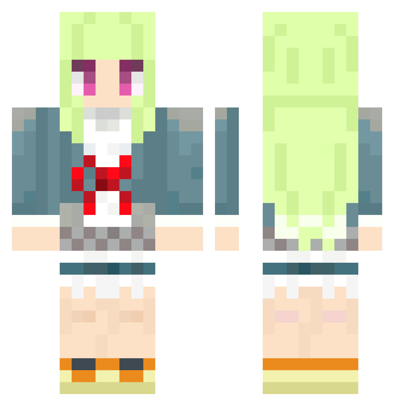 God_only Minecraft skin, front and back view