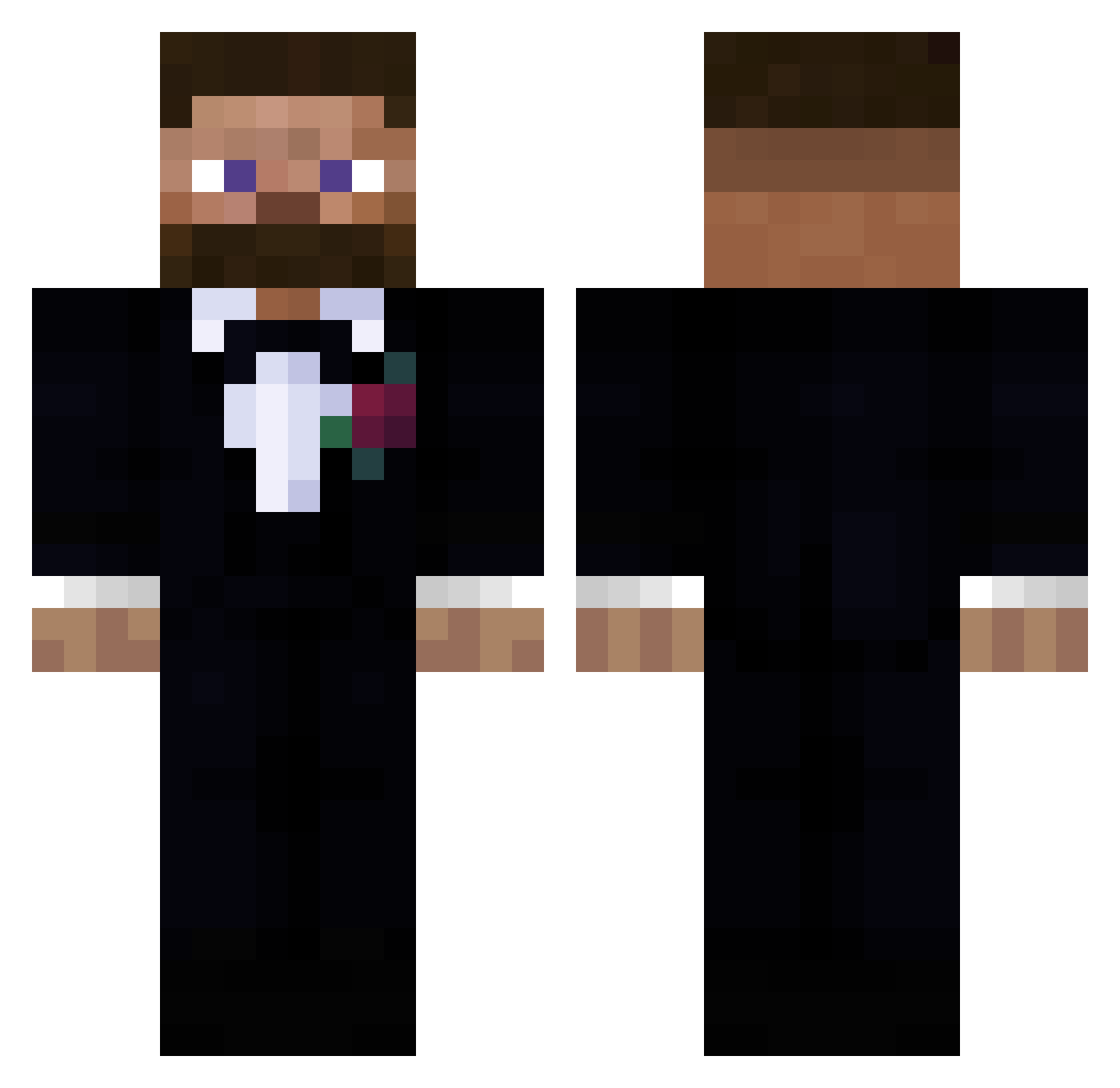 _bIuee Minecraft skin, front and back view