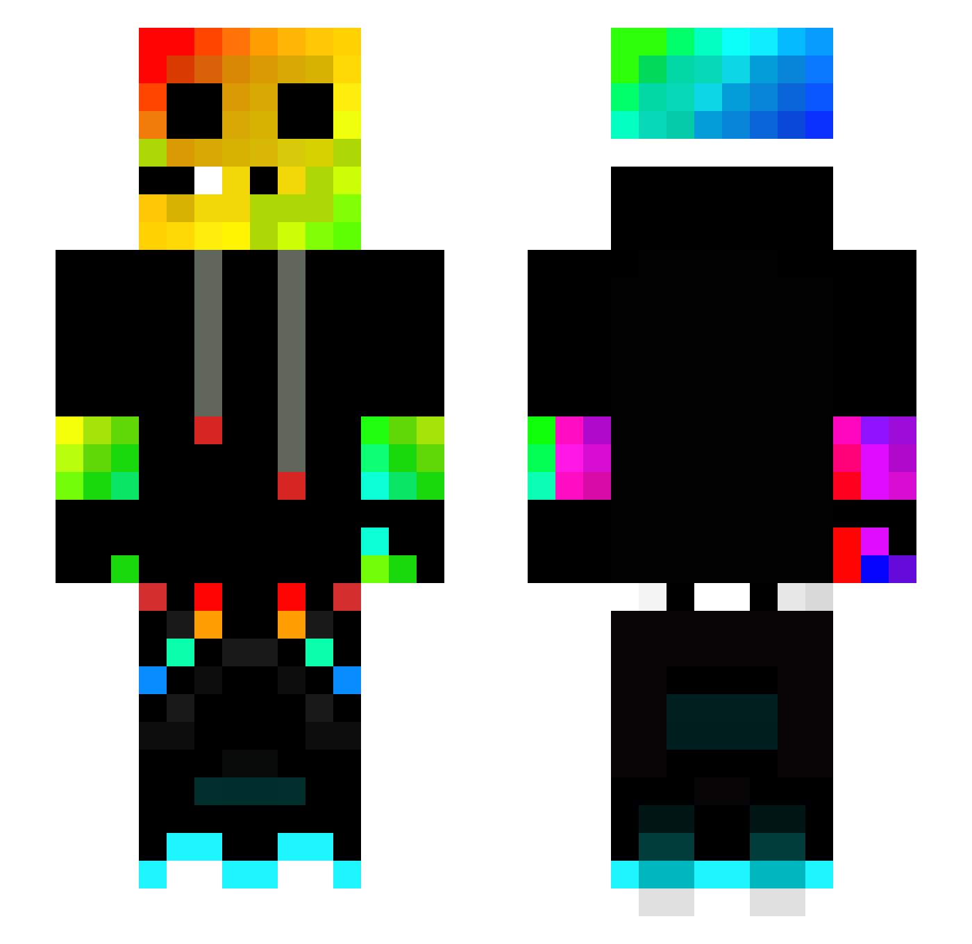 Soreno24 Minecraft skin, front and back view
