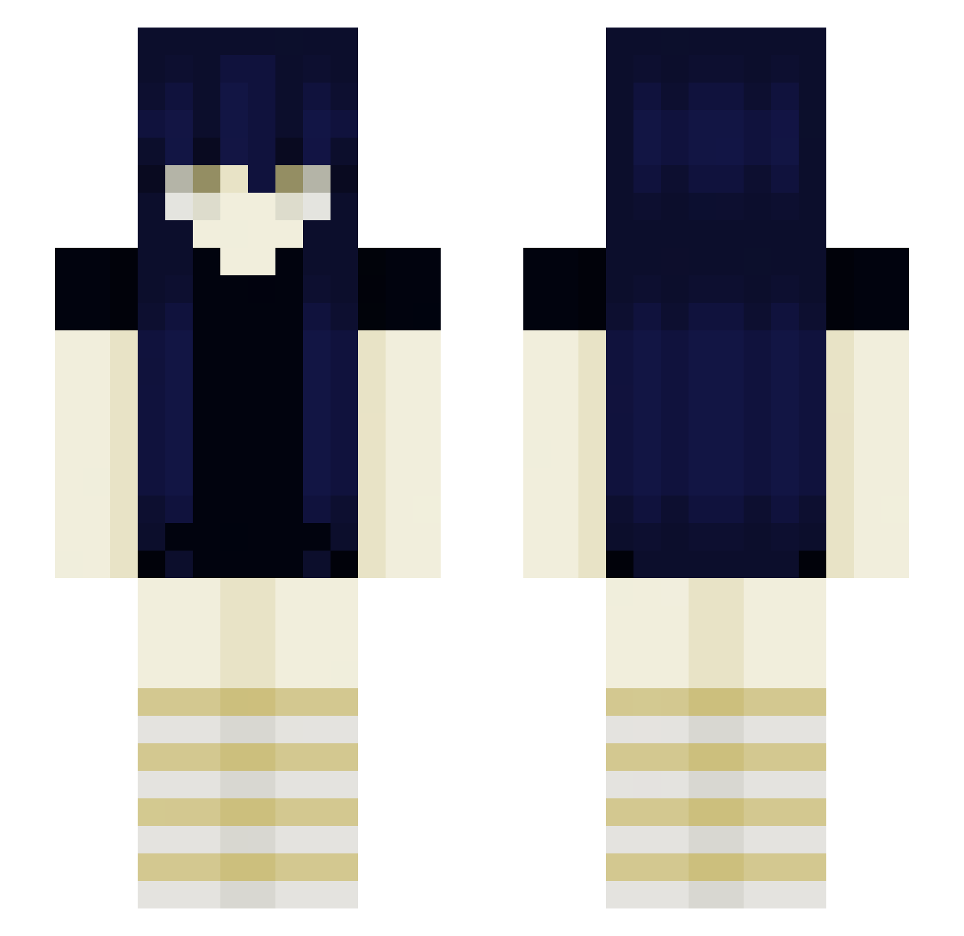 yarouz Minecraft skin, front and back view