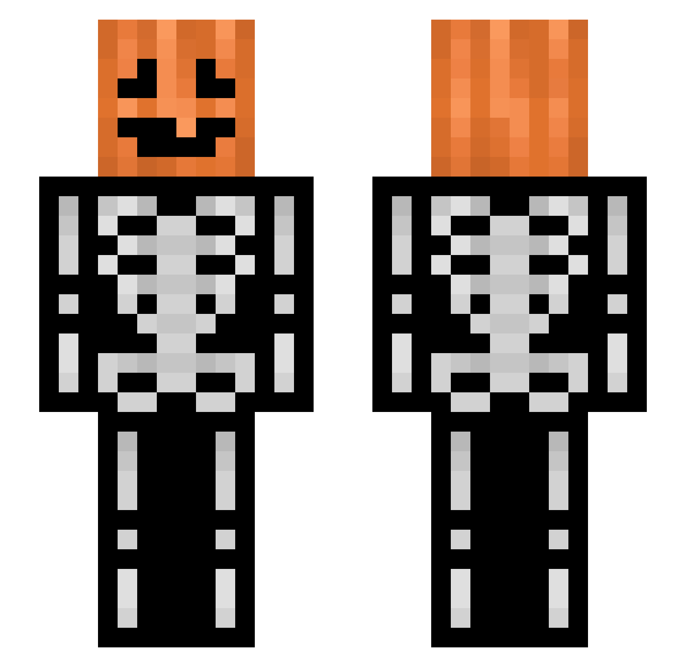 Gurimukin Minecraft skin, front and back view