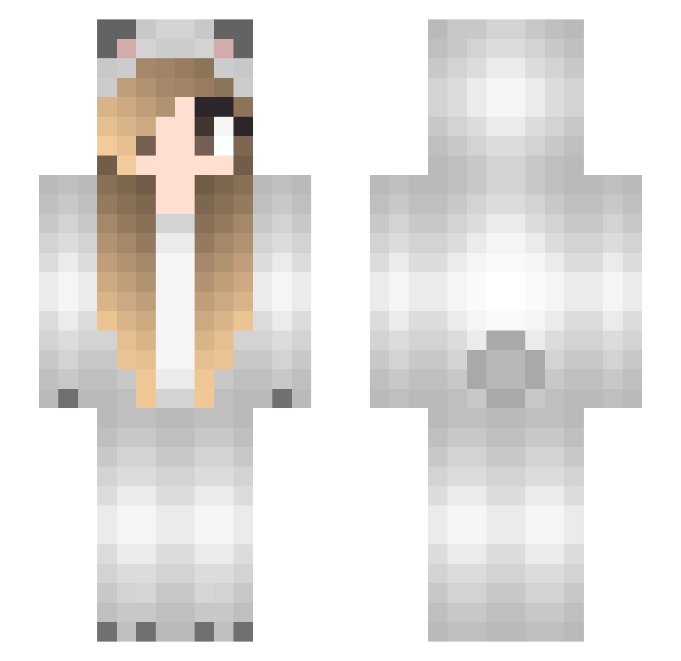 sapphireglass Minecraft skin, front and back view