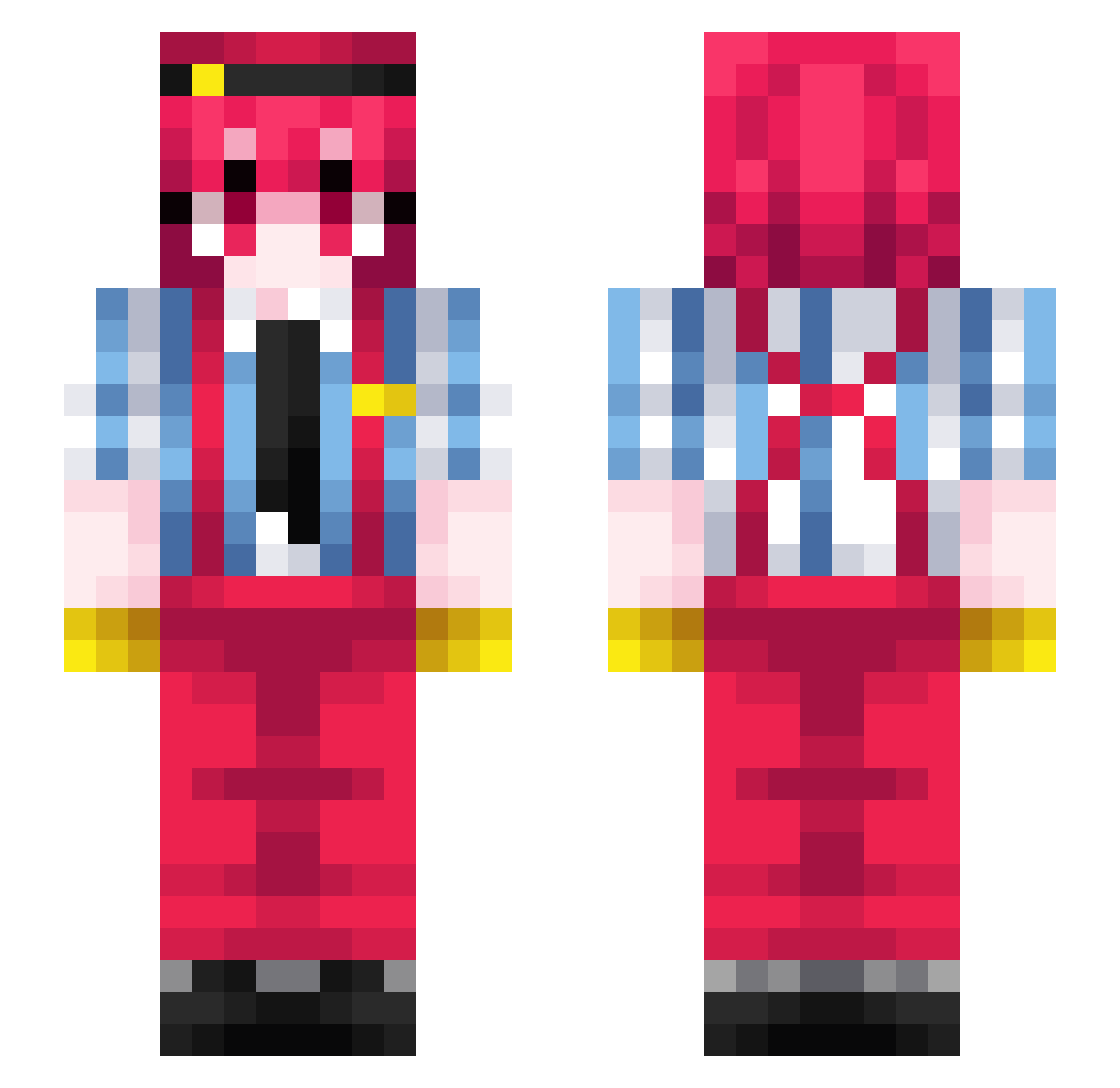 noctikoree Minecraft skin, front and back view