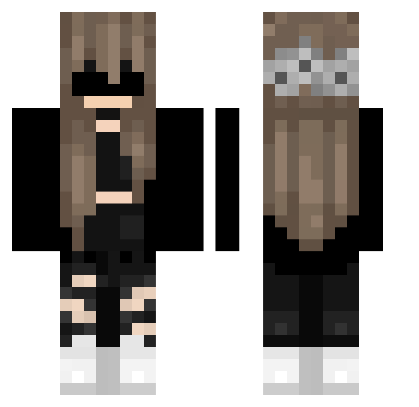 ShadowBlue1234 Minecraft skin, front and back view