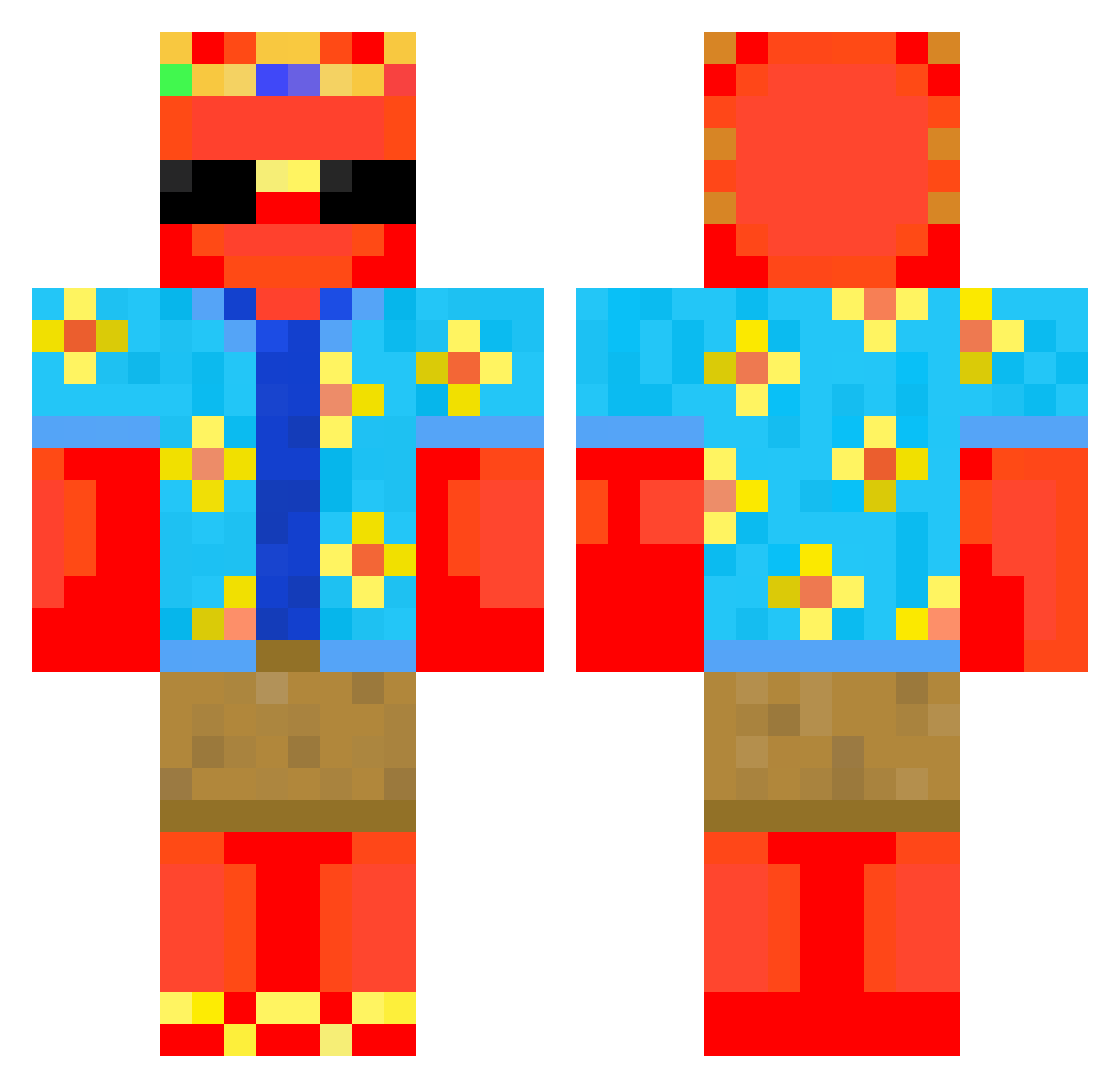 StreetShAdowZz Minecraft skin, front and back view