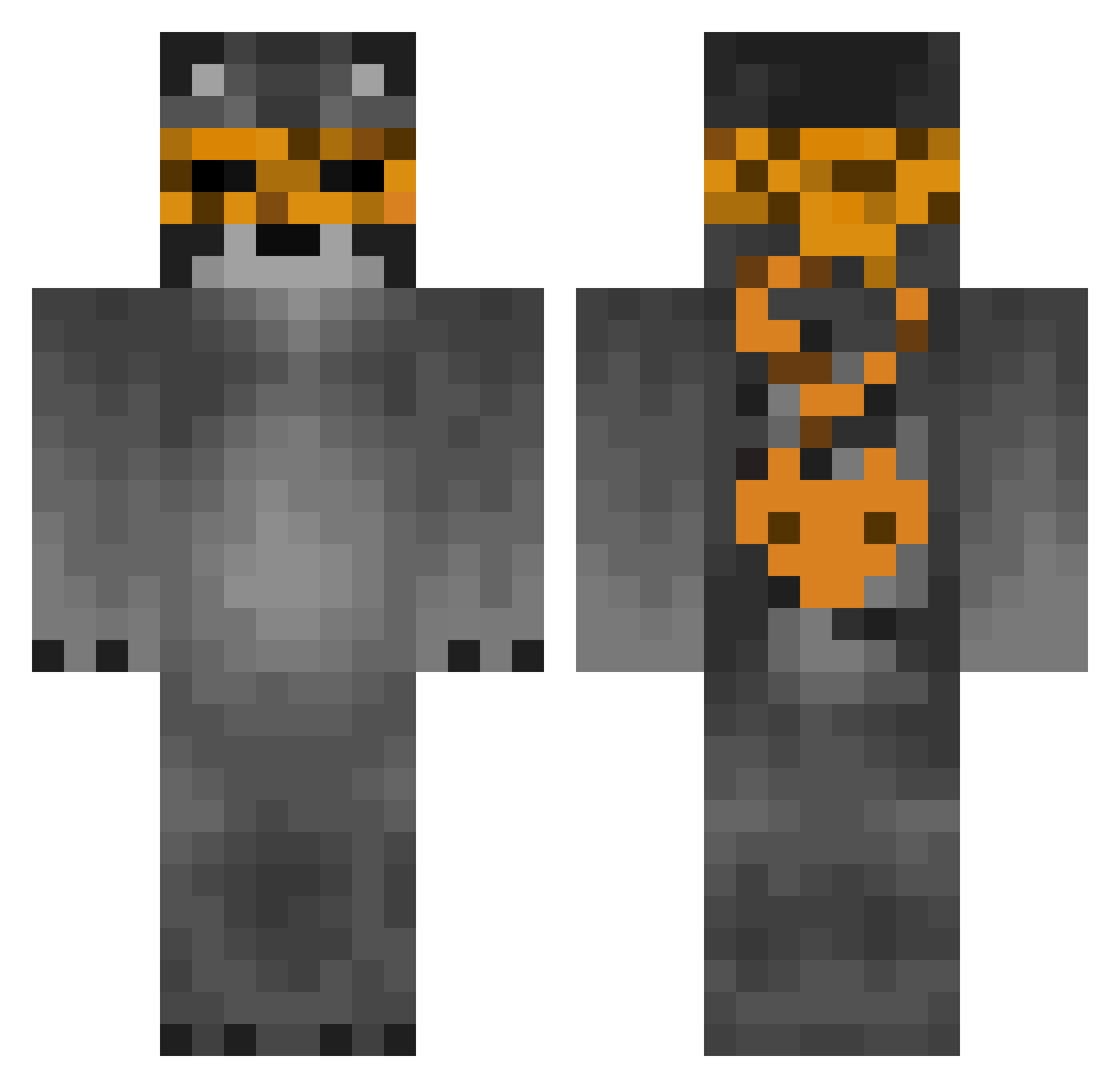 LeGrosRatongue Minecraft skin, front and back view