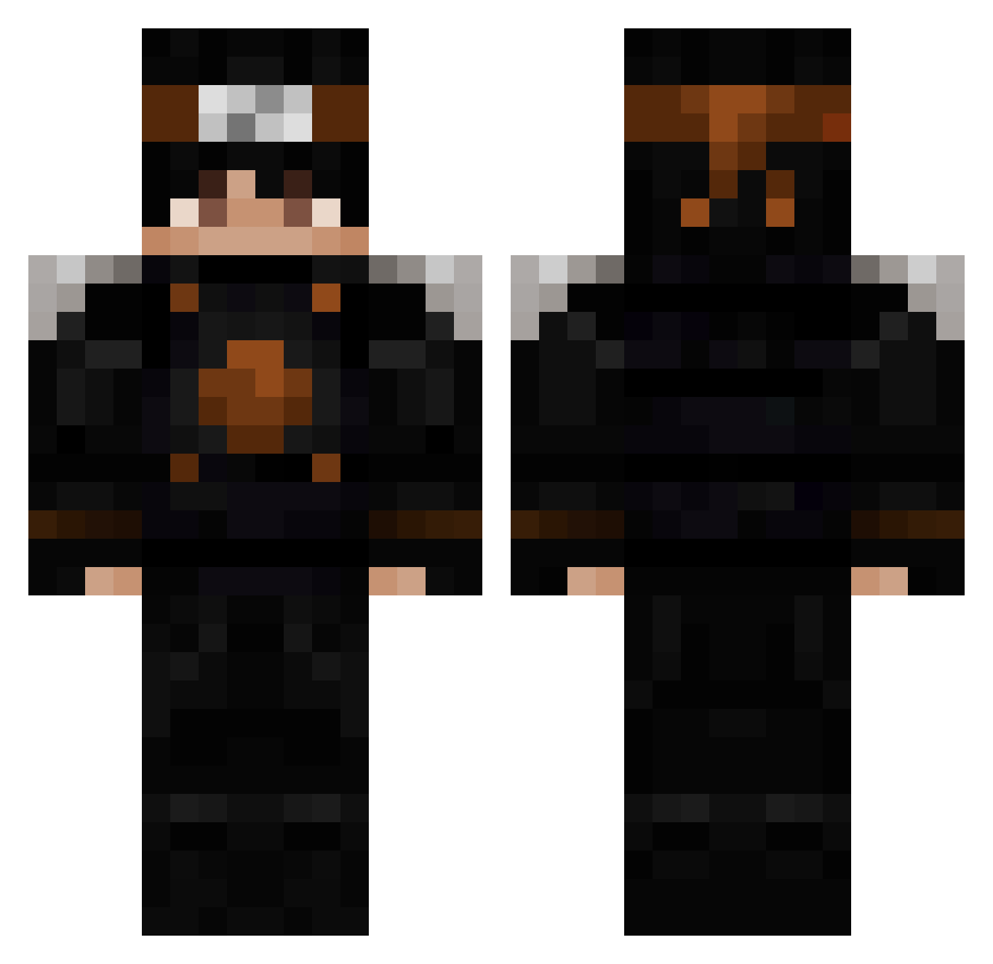 HypeSquad Minecraft skin, front and back view