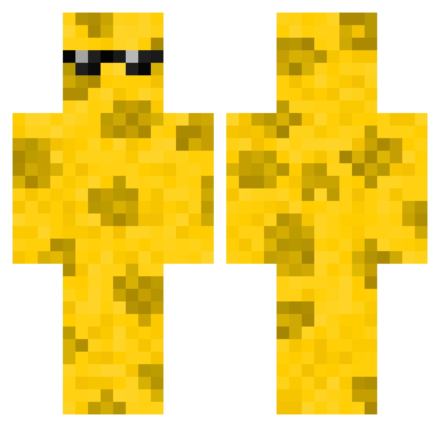 LukaBlockBuilder Minecraft skin, front and back view
