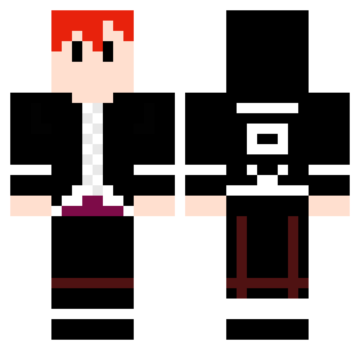Physostegia Minecraft skin, front and back view