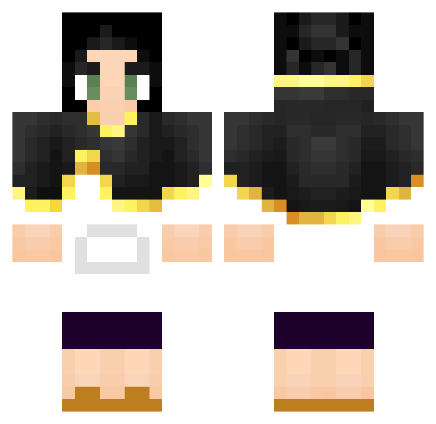 _kub4k Minecraft skin, front and back view
