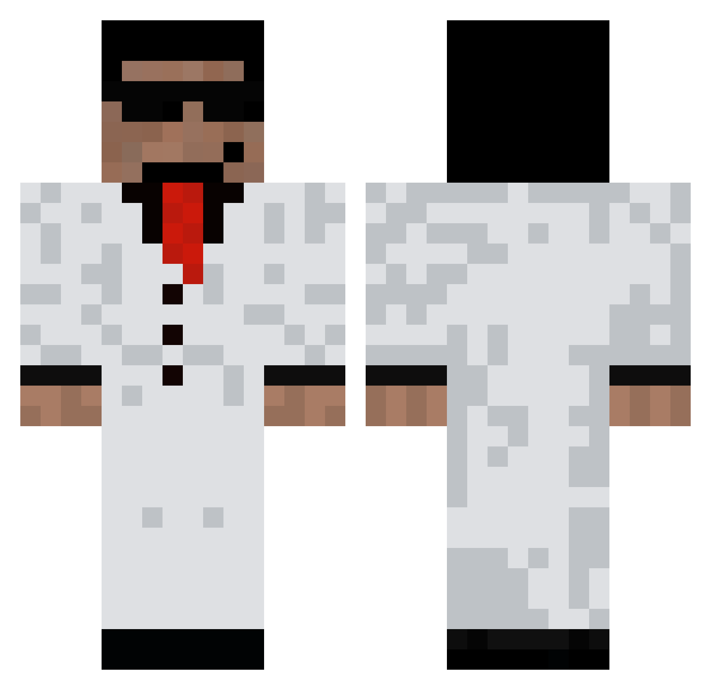 4NKLE Minecraft skin, front and back view
