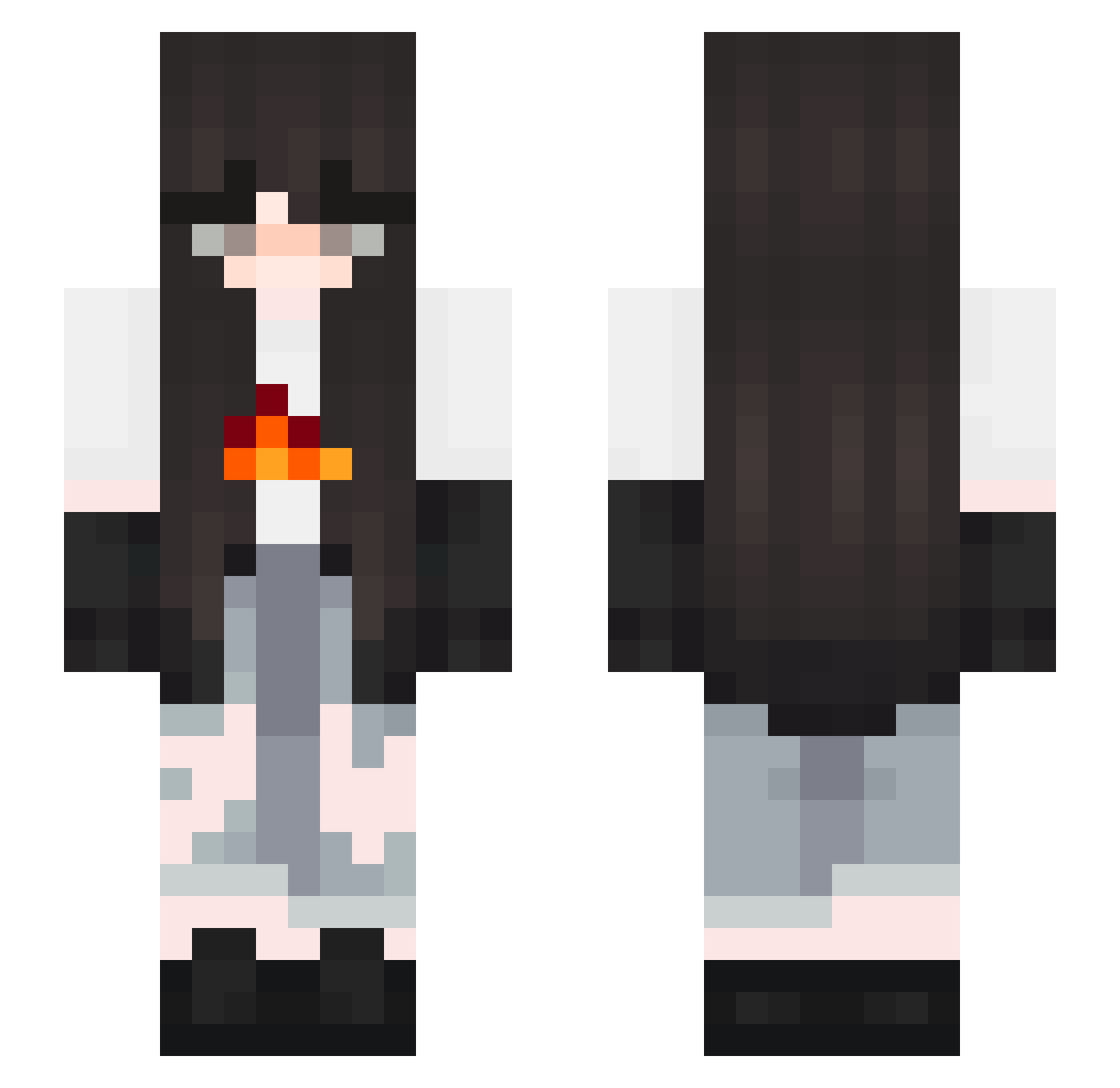 iMelyEtche Minecraft skin, front and back view