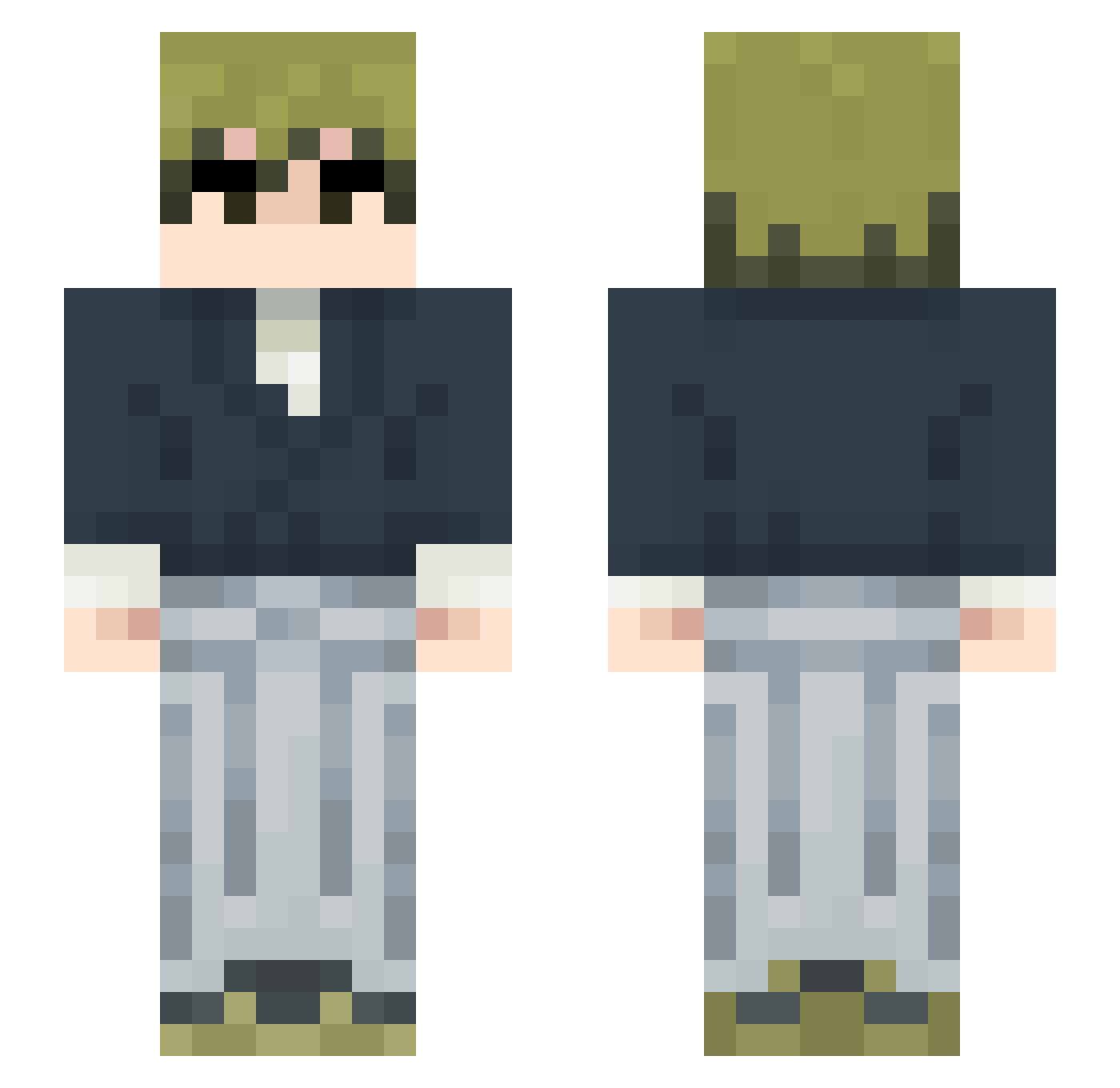 CptGiannis Minecraft skin, front and back view