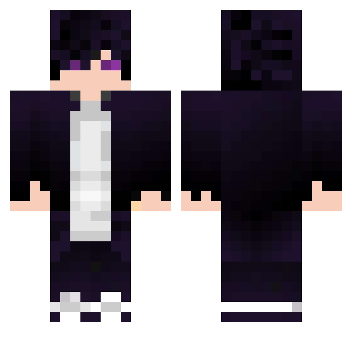 raz0rzzz Minecraft skin, front and back view