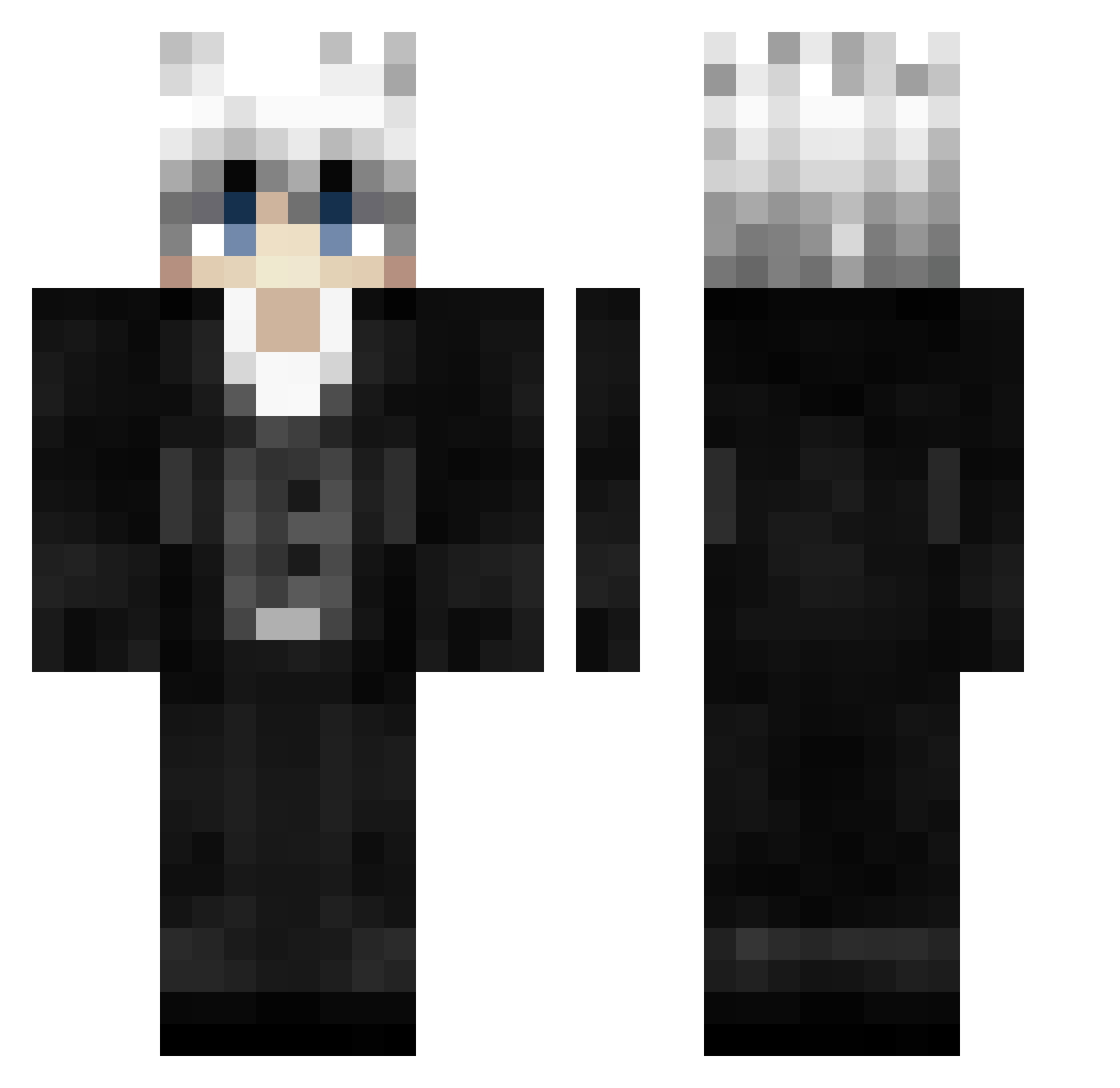 SauCh Minecraft skin, front and back view
