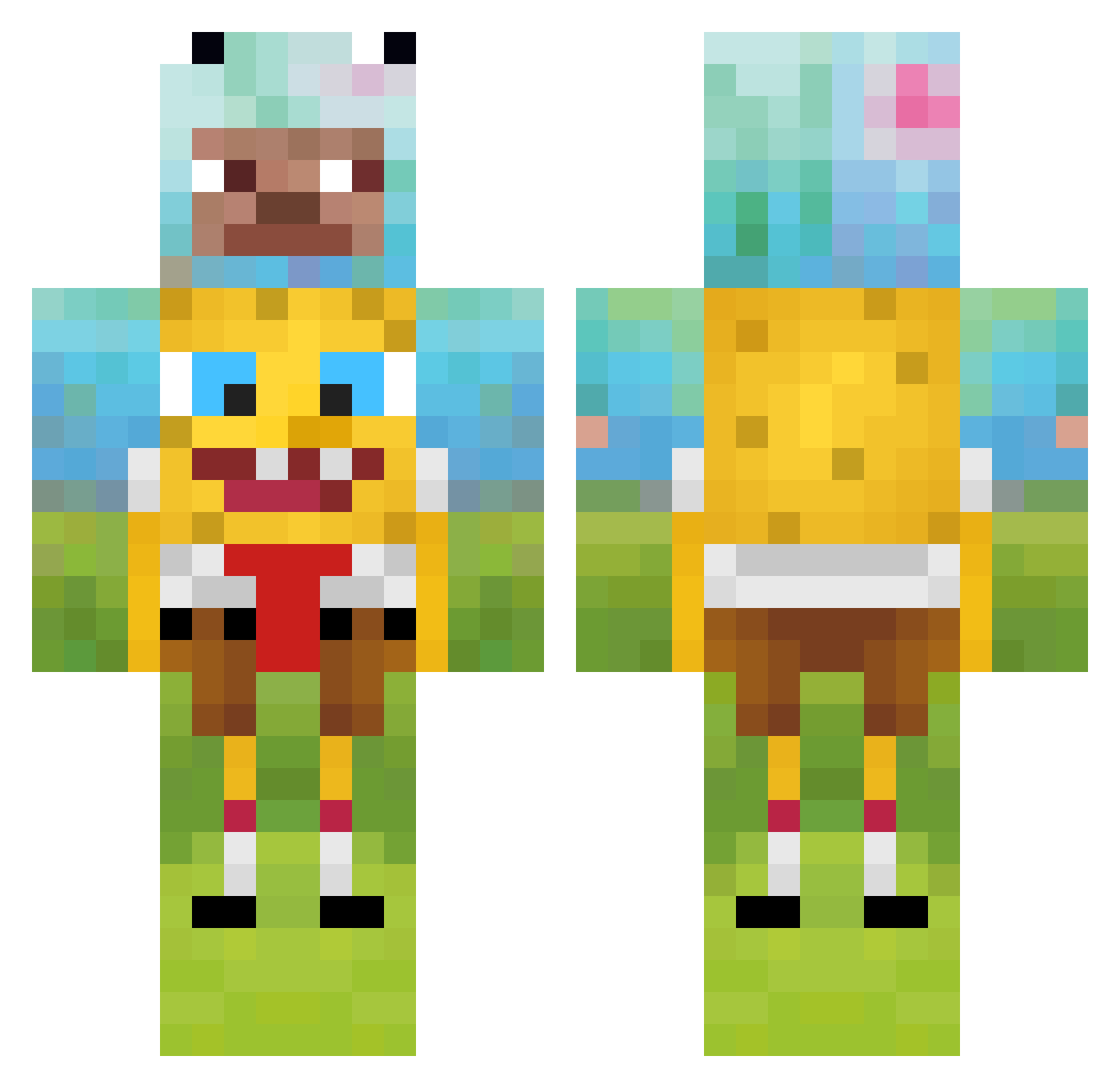 xTheHallodri Minecraft skin, front and back view